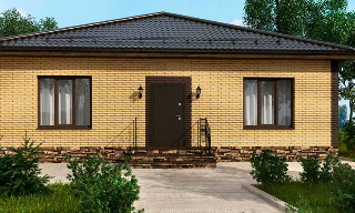 Проекты одноэтажных домов из кирпича | Строй-Блч - Белореченск от 3706 рублей
